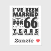 Ik ben 66 jaar getrouwd Grootouders Cool Sticker (Vel)