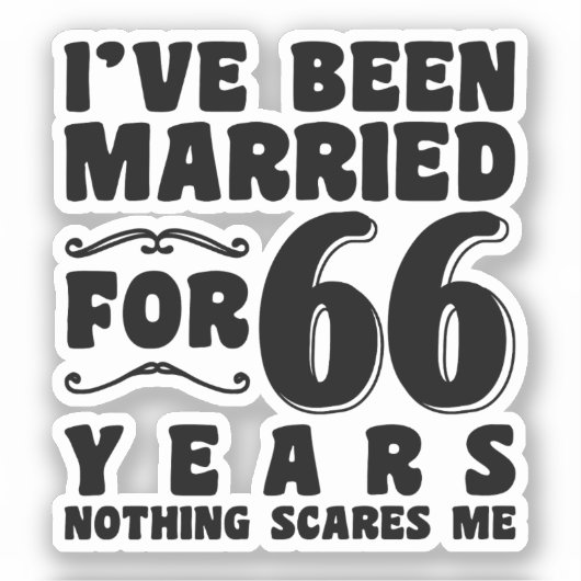 Ik ben 66 jaar getrouwd Grootouders Cool Sticker (Voorkant)