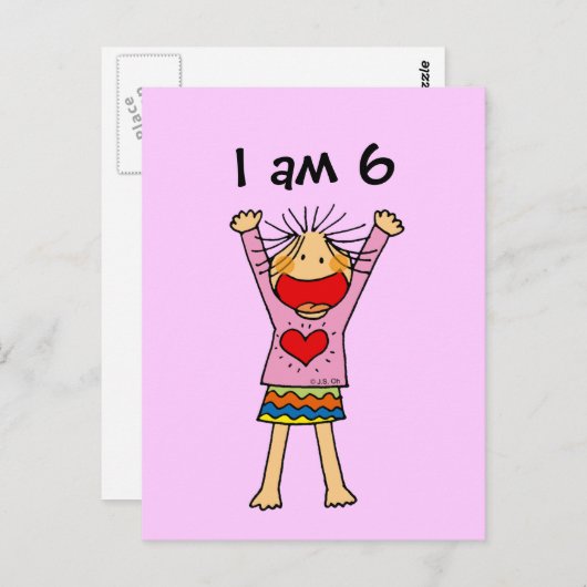 Ik ben 6 briefkaart (Voorkant / Achterkant)