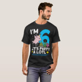 Ik ben 6 dagen Axolotl feest schattig op 6 septemb T-shirt (Voorkant volledig)