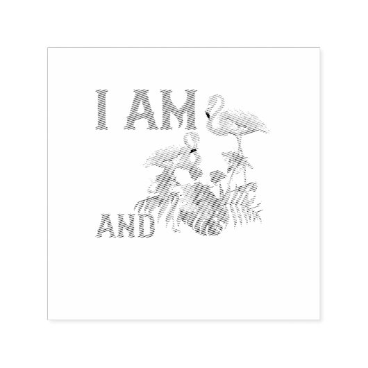 Ik ben 6 en ontvlamming zelfinktende stempel (Design)