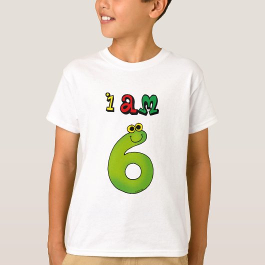 Ik ben 6 t-shirt (Voorkant)