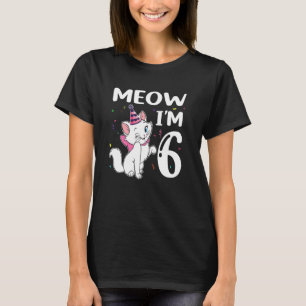 Ik ben 6 zestiendaagse kat zestiende verjaardag me t-shirt