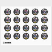 Ik ben 6 Zo rol ik Monster Truck Ronde Sticker (Vel)
