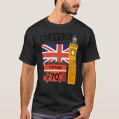 Ik ben 70 70ste verjaardag British London Theme 70 T-shirt (Voorkant)