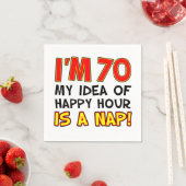 Ik ben 70 Happy Hour is een 70ste servet (Insitu)