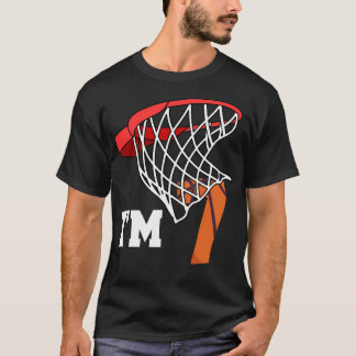 Ik ben 7 Basketbal 7e Verjaardag Basketbalspeler T-shirt