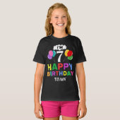 Ik ben 7 Happy Birthday to Me Celebrate with Fun J T-shirt (Voorkant volledig)
