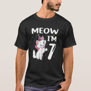 Ik ben 7-jarige kat 7e verjaardag meisje t-shirt