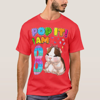 Ik ben 8 jaar oude Pop van de 8-jarige Cavia Pig G T-shirt