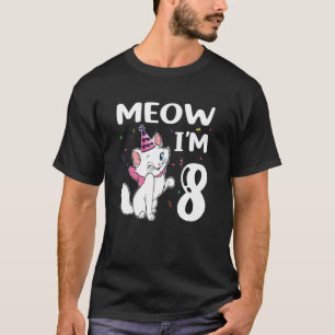 Ik ben 8-jarige kat 8e verjaardag meisje t-shirt