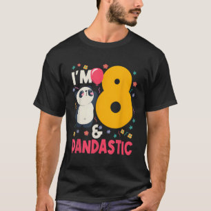 Ik ben 8 Pandastic Panda Py Celebration 8th T-shirt
