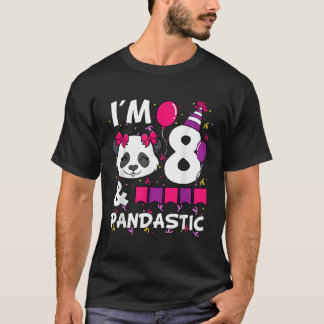 Ik ben 8 Pandastic Py 8th Bday Celebration T-shirt