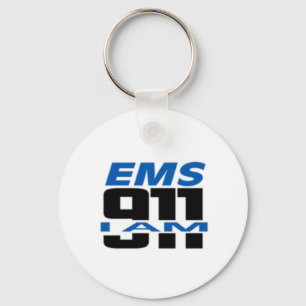 Ik ben 911 logo spullen voor brand, EMS, verzendin Sleutelhanger