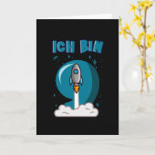 IK BEN 9 JAAR OUD 9e verjaardag Jonthday Space Kaart (Gele Bloem)