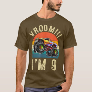 Ik ben 9 jaar oude Vroom 9th Birthday Party Truck  T-shirt