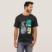 Ik ben 9 Space Astronaut Kind Moon Walker 9th Birt T-shirt (Voorkant volledig)