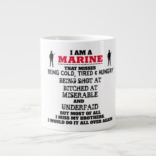 IK BEN A-MARINE-DAT MISSES GROTE KOFFIEKOP (Voorkant)