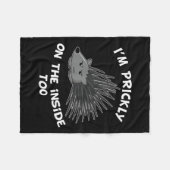 Ik ben aan de binnenkant te stekelvarken grappige  fleece deken (Voorkant (Horizontaal))