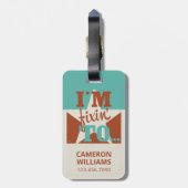 Ik ben aan het repareren bagagelabel (Achterkant verticaal)