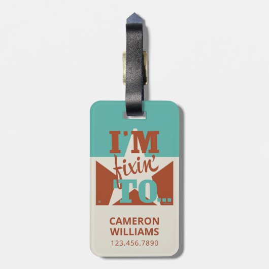 Ik ben aan het repareren bagagelabel (Achterkant verticaal)