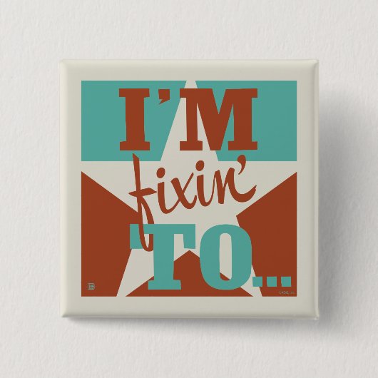 Ik ben aan het repareren vierkante button 5,1 cm (Voorkant)