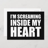 Ik ben aan het schreeuwen in mijn hart Funny 2020  Briefkaart (Voorkant / Achterkant)