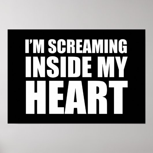 Ik ben aan het schreeuwen in mijn hart Funny 2020  Poster (Voorkant)