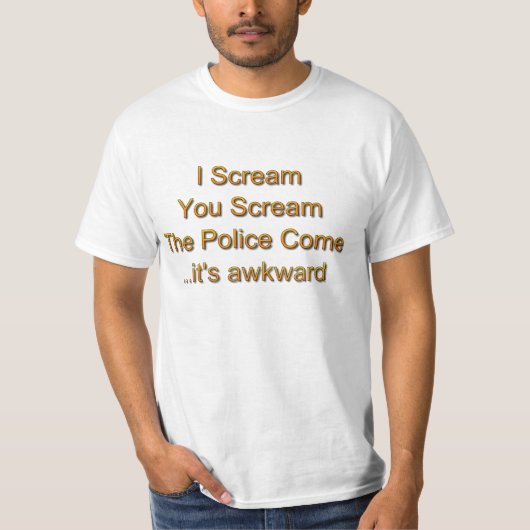 Ik ben aan het schreeuwen. t-shirt (Voorkant)