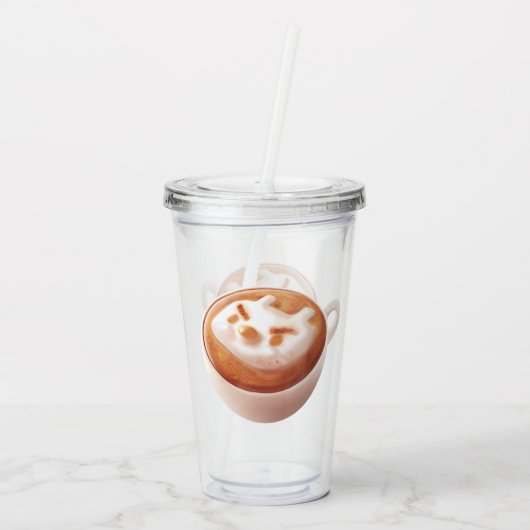 Ik ben aan het schuimen met gevoelens – Coffee Art Acryl Drinkbeker (Achterkant)