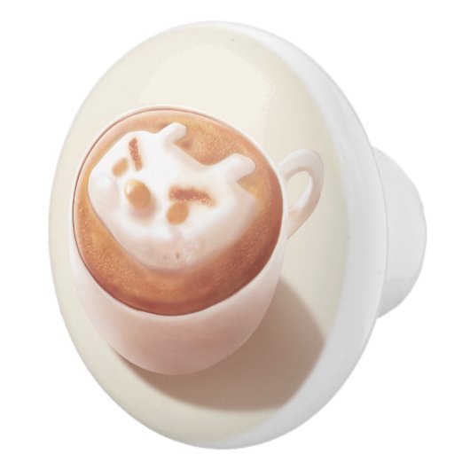 Ik ben aan het schuimen met gevoelens – Coffee Art Keramische Knop (Rechts)