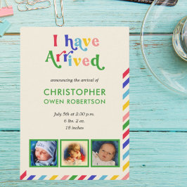 Ik ben aangekomen Foto Name Any Baby Birth Aankondiging