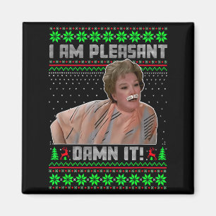 Ik Ben Aangenaam Grappige Kerst Citaat Vintage Bre Magneet