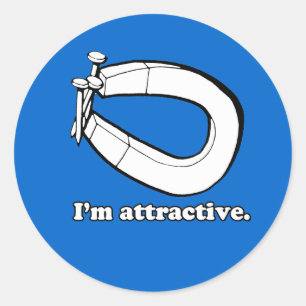 IK BEN AANTREKKELIJK RONDE STICKER