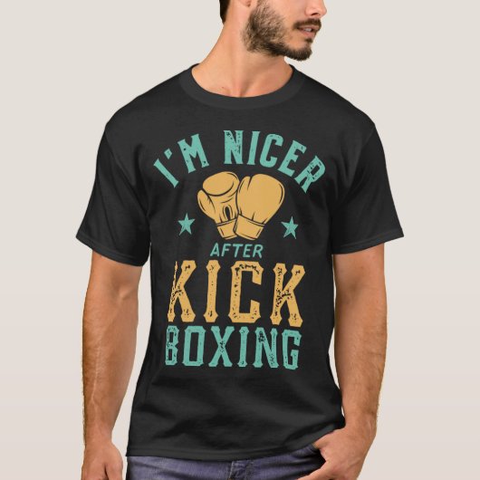 Ik ben aardiger na kickboksen grappige sarcastisch t-shirt (Voorkant)