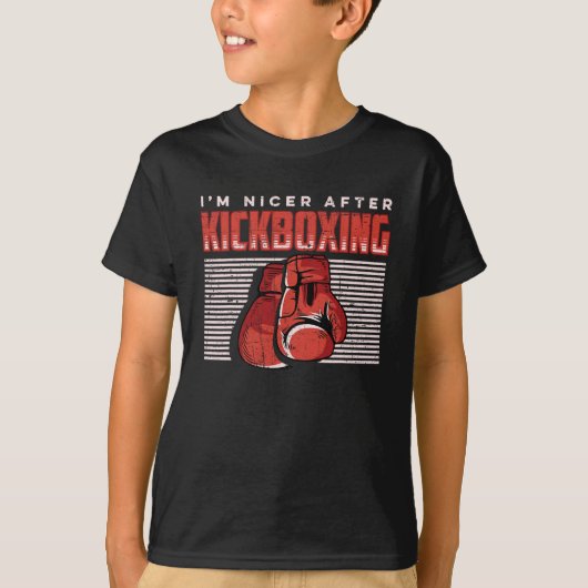 Ik ben aardiger na kickboksen Kickbokser Martial A T-shirt (Voorkant)