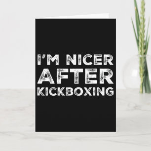 Ik ben aardiger na kickboksenshirt, grappige marti kaart