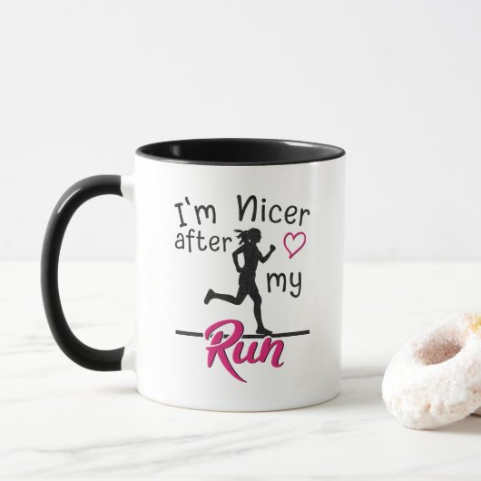 Ik ben aardiger na mijn hardlooprondje Funny Coffe Mok (Met donut)