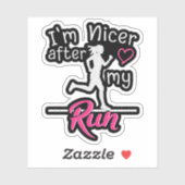 Ik ben aardiger na mijn hardlooprondje Funny Sticker (Vel)