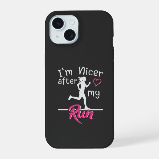 Ik ben aardiger na mijn hardlooprondje Grappig iPhone 15 Case (Achterkant)