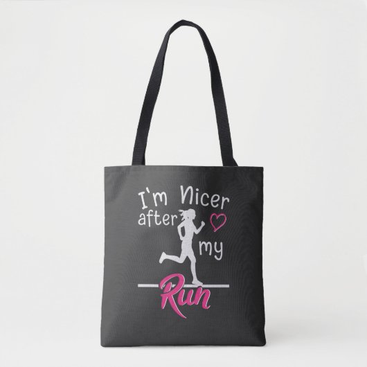 Ik ben aardiger na mijn hardlooprondje Grappig Tote Bag (Voorkant)