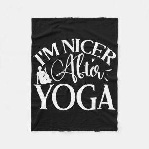Ik ben aardiger na yoga, yogaliefhebber fleece deken