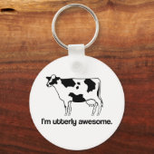 Ik ben absoluut Geweldige Funny Koe Sleutelhanger (Voorkant)