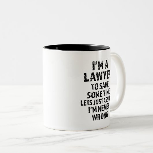 Ik ben advocaat - Funny gezegde koffiekoffie mok (Voorkant rechts)