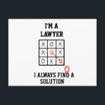 Ik ben advocaat, ik vind altijd een oplossing  ans briefkaart<br><div class="desc">Fun en geweldig verjaardagscadeau voor Moederdag,  Vaderdag,  Kerstmis,  voor moeder,  vader,  geliefde,  man en vrouw</div>