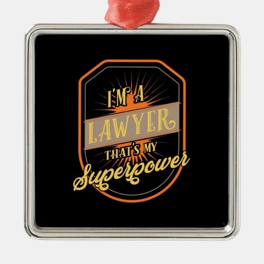 Ik ben advocaat metalen ornament (Voorkant)