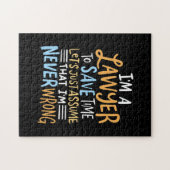 Ik ben advocaat om je tijd te redden legpuzzel (Horizontaal)