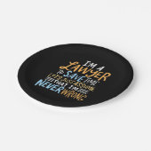 Ik ben advocaat om je tijd te redden papieren bordje (Gekanteld)