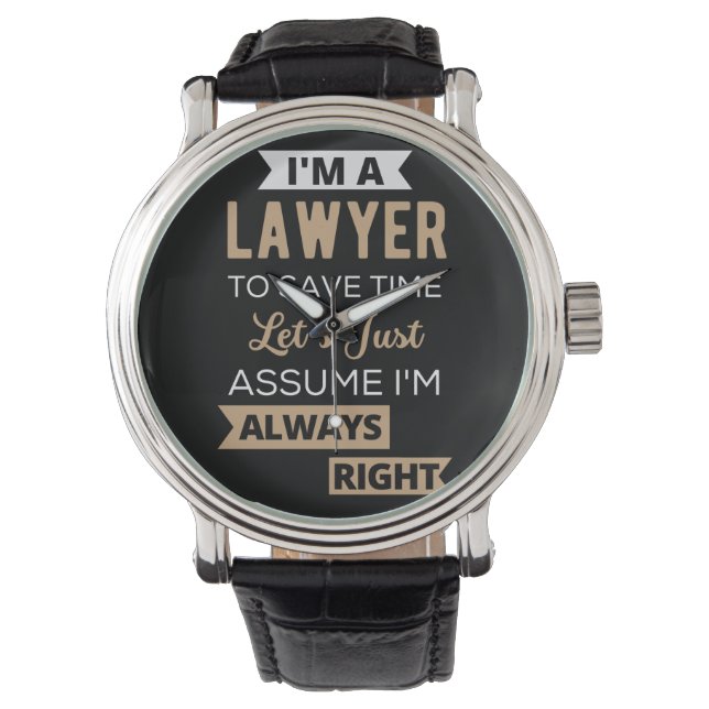 Ik ben advocaat, om tijd te besparen horloge (Voorkant)