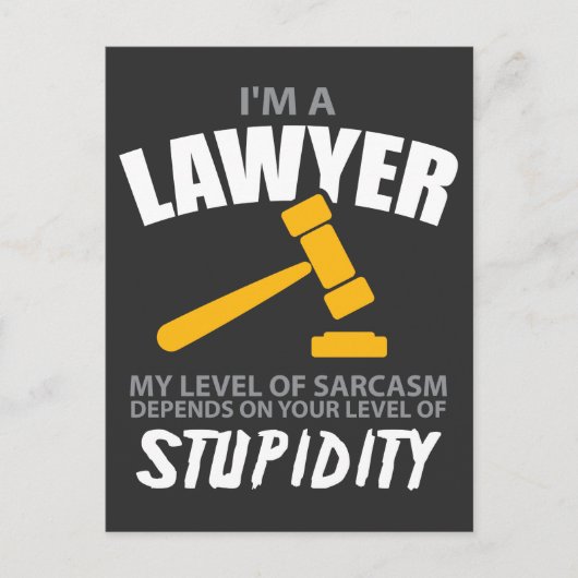 Ik ben advocaat op mijn niveau van Sarcasm Funny Briefkaart (Voorkant)